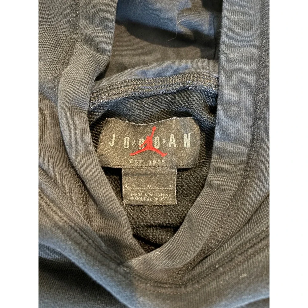 Jordan Mens Dri-FIT Hoodie Black Gravitys Worst Nightmare Graphic Pullover Large